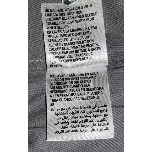 NWT Alfani Mens Slim Fit Button-Down Dress Shirt Gray Replen Sz L /16-16.5/32-33 - Picture 7 of 7